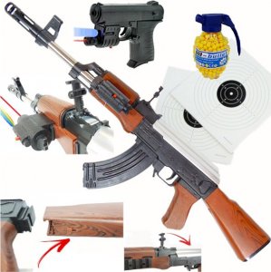 Karabin Na Kulki AK-47 ASG + Pistolet + Granat 1