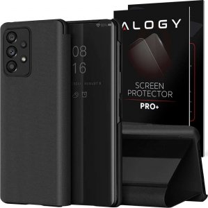 Alogy Etui Alogy Smart Clear View Cover z klapką do Samsung Galaxy A52s 5G/ A52 4G/5G Czarne + Szkło 1