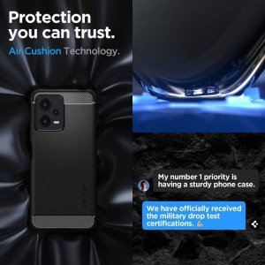 Spigen Etui Spigen Rugged Armor Xiaomi Redmi Note 12/POCO X5 5G Matte Black 12