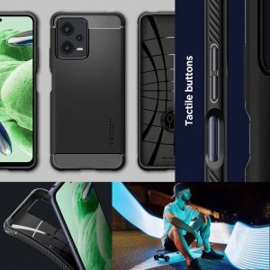 Spigen Etui Spigen Rugged Armor Xiaomi Redmi Note 12/POCO X5 5G Matte Black 14