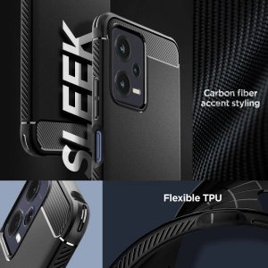 Spigen Etui Spigen Rugged Armor Xiaomi Redmi Note 12/POCO X5 5G Matte Black 10