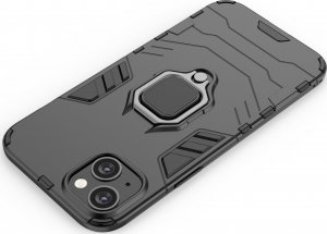 Hurtel Ring Armor etui do iPhone 14 Plus pancerny pokrowiec uchwyt magnetyczny ring czarne 3