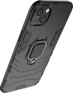 Hurtel Ring Armor etui do iPhone 14 Plus pancerny pokrowiec uchwyt magnetyczny ring czarne 6