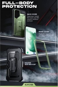 Supcase Oryginalne Etui SAMSUNG GALAXY S23 ULTRA Supcase Unicorn Beetle Pro 2-set Ultra Guldan 1