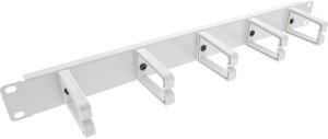 InLine InLine® 19" Cable management panel, 5 small brackets, RAL7035, grey 2