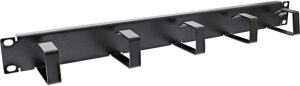 InLine InLine® 19" Cable management panel, 5 small brackets, RAL9005, black 2
