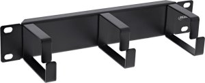 InLine InLine® 10" Cable management panel, 3 brackets, RAL9005, black 2