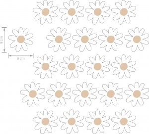 Pastelowe Love Pastelowe Love Stokrotki VI - Naklejka na ścianę 6