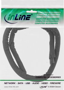 Organizer InLine InLine® Self Closing Sleeving, black, 10mm diameter, 1m 3