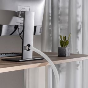 Organizer InLine InLine® Cable wrap, fabric hose with hook and loop fastener, 1m x 25mm diameter, white 4