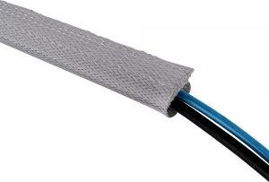 Organizer InLine InLine® Cable wrap, fabric hose with hook and loop fastener, 1m x 40mm diameter, grey 2