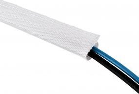 Organizer InLine InLine® Cable wrap, fabric hose with hook and loop fastener, 1m x 40mm diameter, white 3