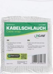 Organizer InLine InLine® Cable wrap, fabric hose with hook and loop fastener, 1m x 40mm diameter, white 5