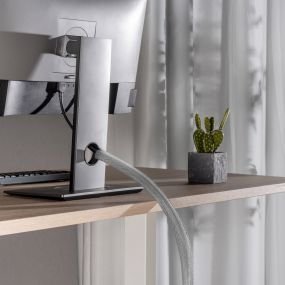 Organizer InLine InLine® Cable wrap, fabric hose with hook and loop fastener, 1m x 25mm diameter, grey 4