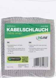 Organizer InLine InLine® Cable wrap, fabric hose with hook and loop fastener, 1m x 25mm diameter, grey 5