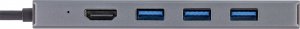 HUB USB InLine InLine® USB 3.2 Type-C Multi Hub (3x USB-A 5Gb/s + USB Type-C (PD 100W), card reader, HDMI 4K@30Hz), OTG, aluminum housing 3