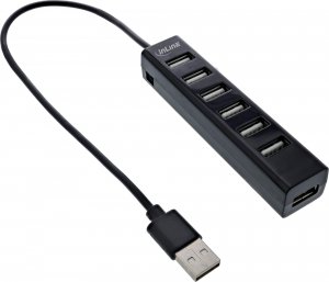 HUB USB InLine InLine® USB 2.0 7-Port Hub, Type-A male to 7x Type-A female, black 1