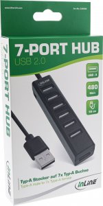 HUB USB InLine ® USB 2.0 7-Port Hub, Type-A male to 7x Type-A female, black 3