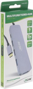 HUB USB InLine InLine® USB 3.2 Type-C Multi Hub (4x USB-A 5Gb/s + USB Type-C (Data/PD 87W), OTG, aluminum housing 4