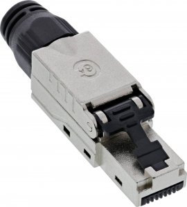 InLine InLine® RJ45 plug Cat.6A 500MHz, field-installable, shielded, with screw cap 1