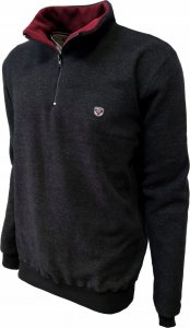 BASTION Bluza męska sportowa czarna suwak XXL 3