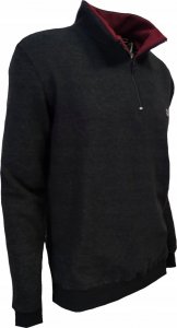 BASTION Bluza męska sportowa czarna suwak XXL 4