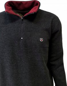 BASTION Bluza męska sportowa czarna suwak XXL 6