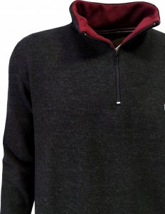 BASTION Bluza męska sportowa czarna suwak XXL 7