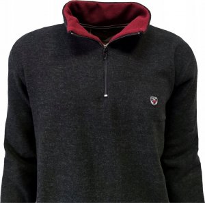 BASTION Bluza męska sportowa czarna suwak XXL 8