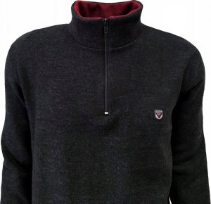 BASTION Bluza męska sportowa czarna suwak XXL 9