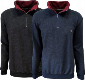 BASTION Bluza męska sportowa czarna suwak XXL 10