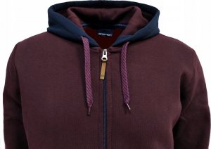 BASTION Bluza sweter męska bordowo-granatowa rozpinana M 3