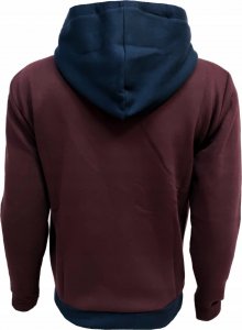 BASTION Bluza sweter męska bordowo-granatowa rozpinana M 4