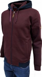 BASTION Bluza sweter męska bordowo-granatowa rozpinana M 5