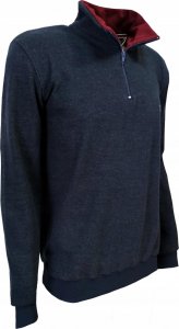 BASTION Bluza męska sportowa granatowa suwak 4XL 4