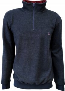 BASTION Bluza męska sportowa granatowa suwak 4XL 6