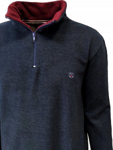 BASTION Bluza męska sportowa granatowa suwak 4XL 7