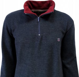 BASTION Bluza męska sportowa granatowa suwak 4XL 10