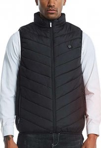 4kom.pl Ogrzewana podgrzewana kamizelka elektryczna kurtka Unisex rozmiar M zimowa bezrękawnik czarna 11