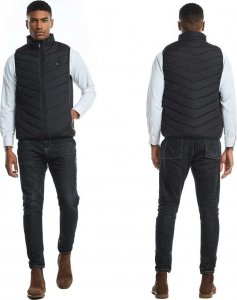 4kom.pl Ogrzewana podgrzewana kamizelka elektryczna kurtka Unisex rozmiar M zimowa bezrękawnik czarna 9