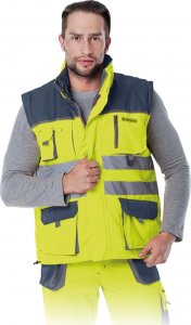 R.E.I.S. LH-FMNX-V - Bezrękawnik ocieplany FORMEN - czerwono-stalowo-czarny L 6