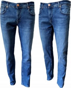 Anagre SPODNIE MĘSKIE jasny jeans, prosta nogawka 42 1
