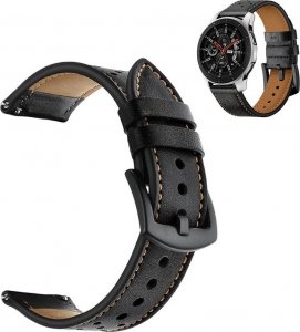 Strado Pasek Skórzany Galaxy Watch 46 mm - Black 1