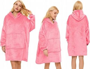 Verk CIEPŁA BLUZA KOC OVERSIZE XXL 2W1 GRUBA FUTRZAK 2