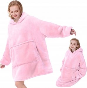 Verk CIEPŁA BLUZA KOC OVERSIZE XXL 2W1 GRUBA FUTRZAK 1