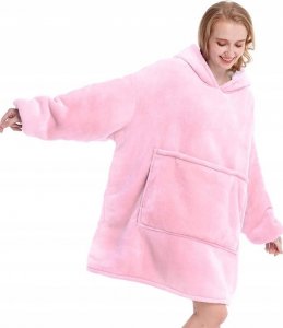 Verk CIEPŁA BLUZA KOC OVERSIZE XXL 2W1 GRUBA FUTRZAK 3