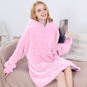 Verk CIEPŁA BLUZA KOC OVERSIZE XXL 2W1 GRUBA FUTRZAK 5