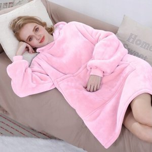 Verk CIEPŁA BLUZA KOC OVERSIZE XXL 2W1 GRUBA FUTRZAK 6