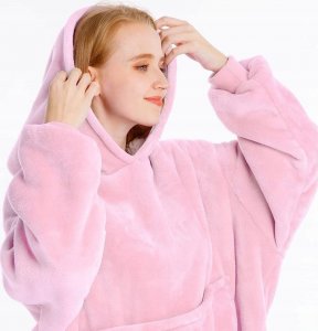 Verk CIEPŁA BLUZA KOC OVERSIZE XXL 2W1 GRUBA FUTRZAK 7