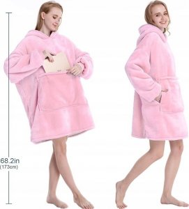 Verk CIEPŁA BLUZA KOC OVERSIZE XXL 2W1 GRUBA FUTRZAK 8